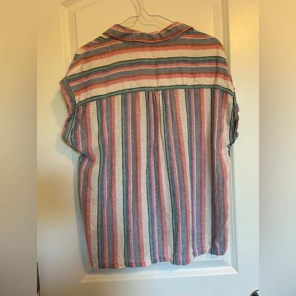 Orvis linen Striped Button-Up Shirt - Picture 3 of 6